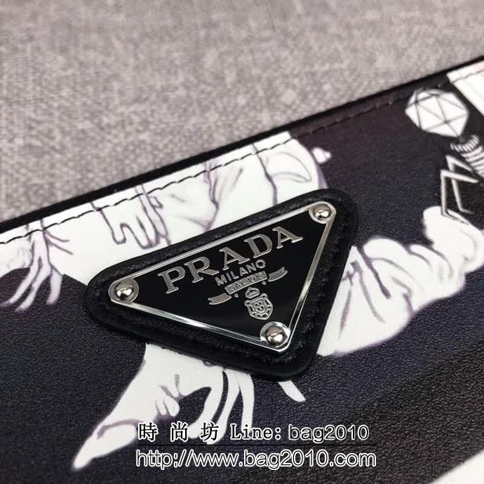 PRADA普拉達 官網同步 2018最新漫畫印象系列 限量版男士手包 2NG005 DD1450